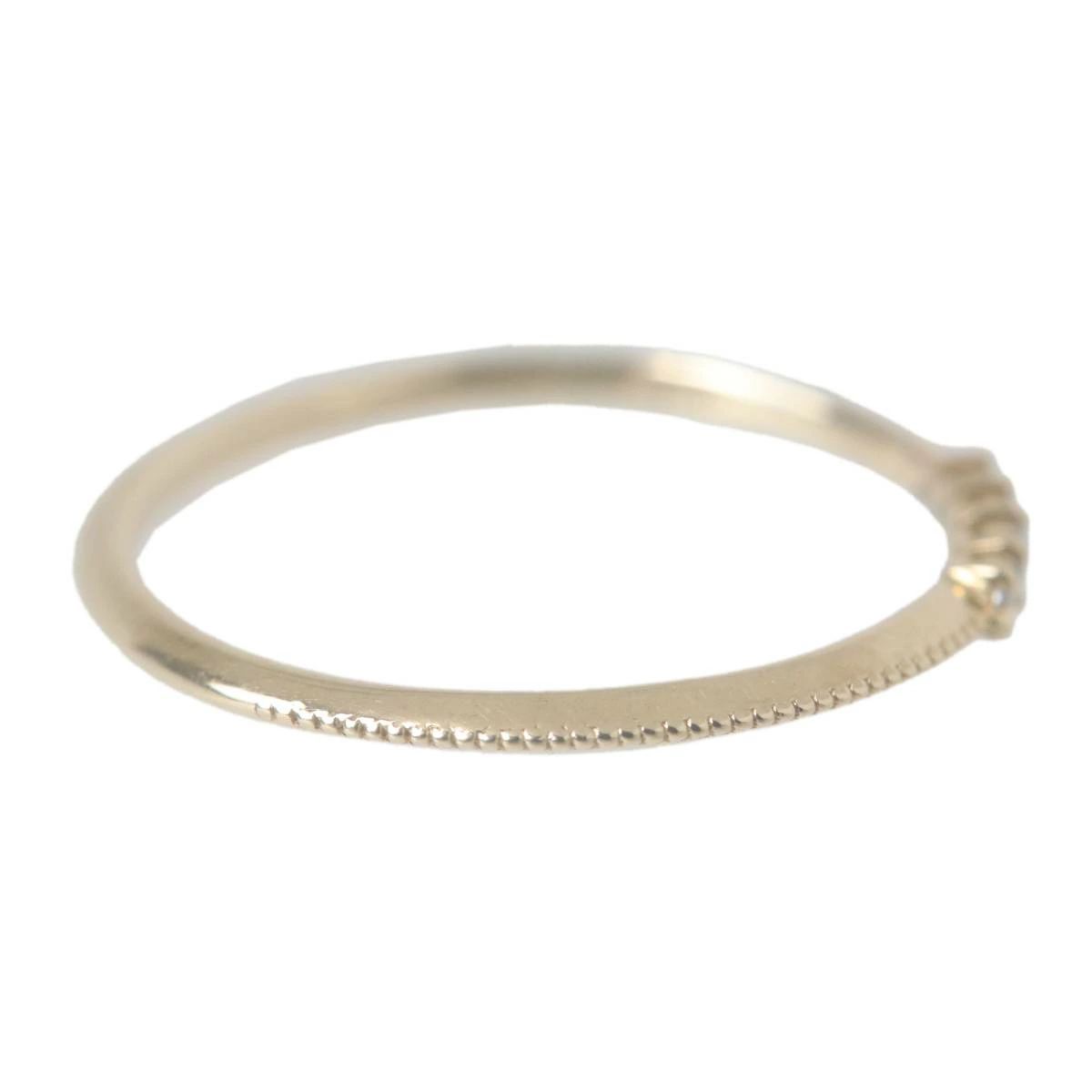 agete アガット ダイヤ デザイン リング K10 11号 0.02ct KA Bランク