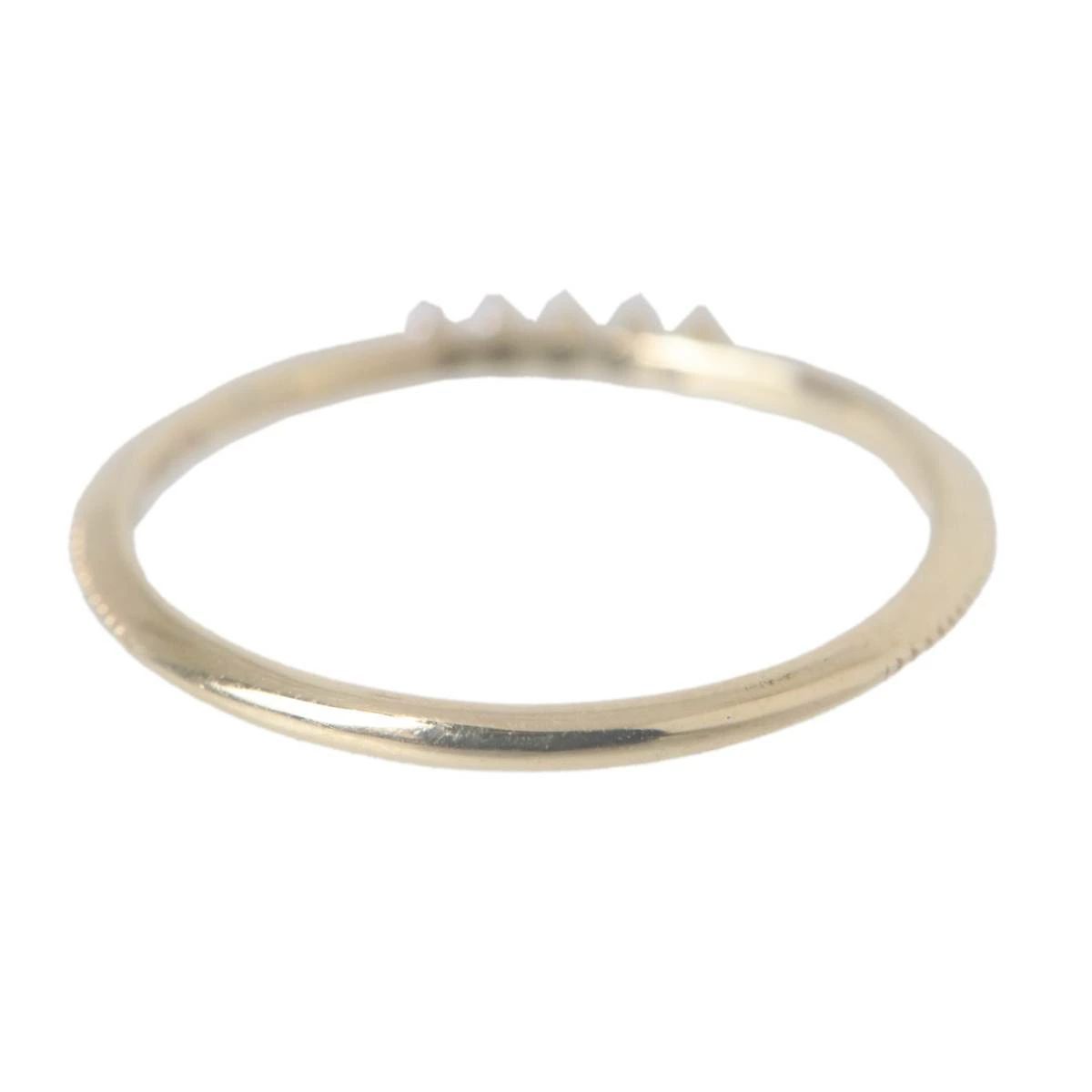 agete アガット ダイヤ デザイン リング K10 11号 0.02ct KA Bランク