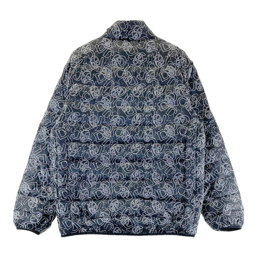 サイズ 50 カステルバジャック ダウンジャケット ロゴ総柄 ブラック系 ゴルフウェア メンズ ストスト