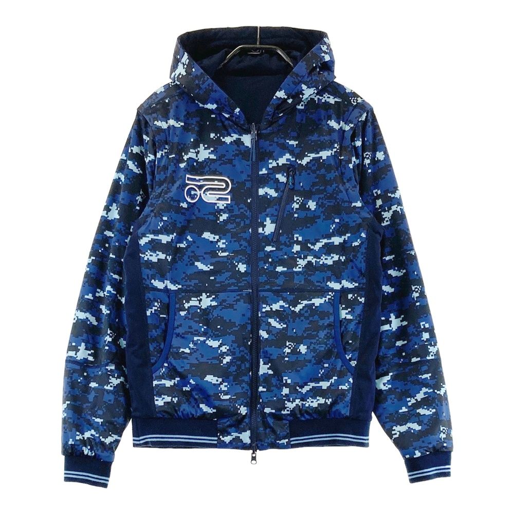 サイズ M ROSASEN ロサーセン フード付 リバーシブル2WAY中綿ジャケット デジカモ 迷彩柄 ネイビー系 ゴルフウェア メンズ ストスト