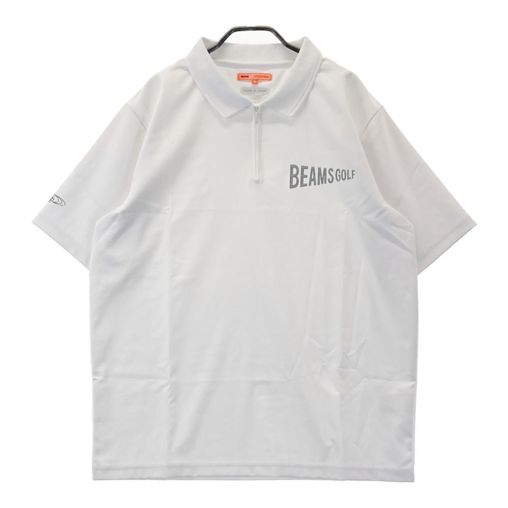 サイズ XL BEAMS GOLF ビームスゴルフ モデル ハーフジップ 半袖ポロシャツ ホワイト系 240101553515 ゴルフウェア メンズ ストスト