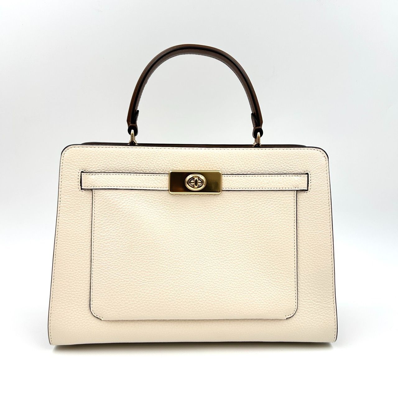 COACH コーチ レーン キャリーオール ブロック C8210 ゴールド金具 シボ ２WAY ハンドバッグ ショルダーバッグ C3181