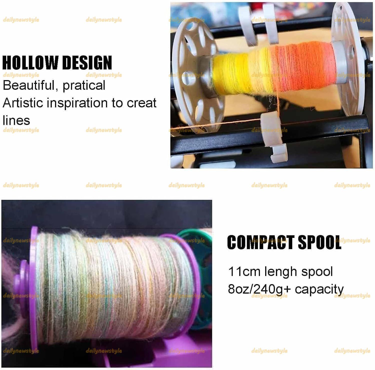 家庭用自動糸巻線機 ディスプレイとフットスイッチ付きミニ毛糸紡績車