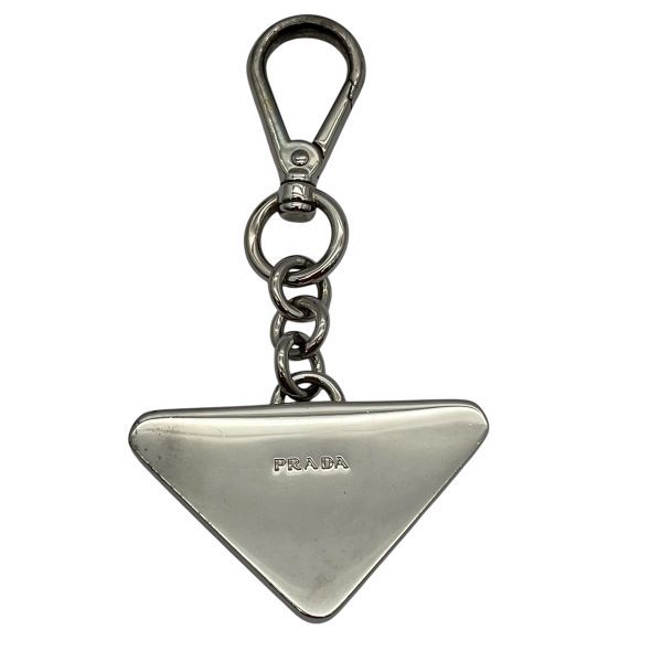 プラダ PRADA キーホルダー サフィアーノレザー トライアングルロゴ