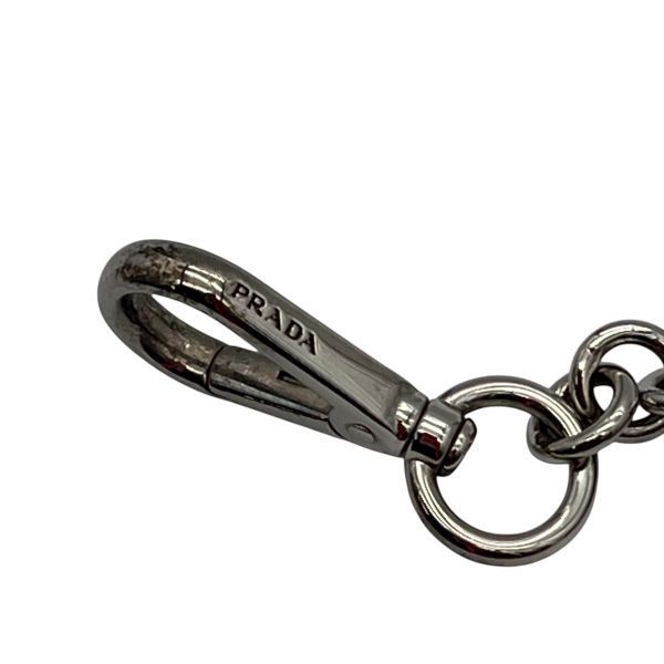 プラダ PRADA キーホルダー サフィアーノレザー トライアングルロゴ