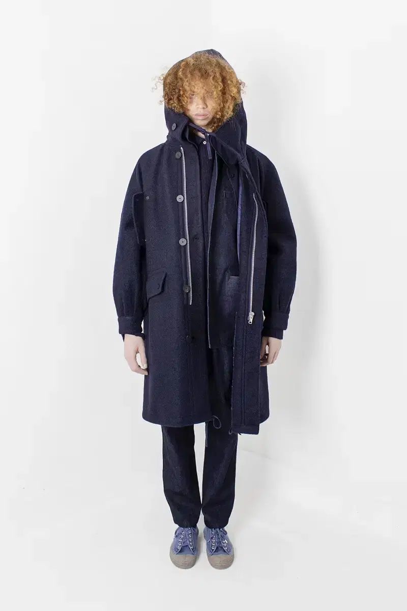 ドキュメント ウール パーカ m ネイビー ネイビー