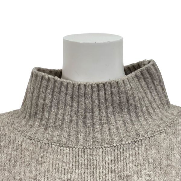 ビーミングバイビームス B MING ニットワンピース 長袖 ロング丈 タートルネック グレージュ ウール 毛 サイズF レディース S 5 X 190