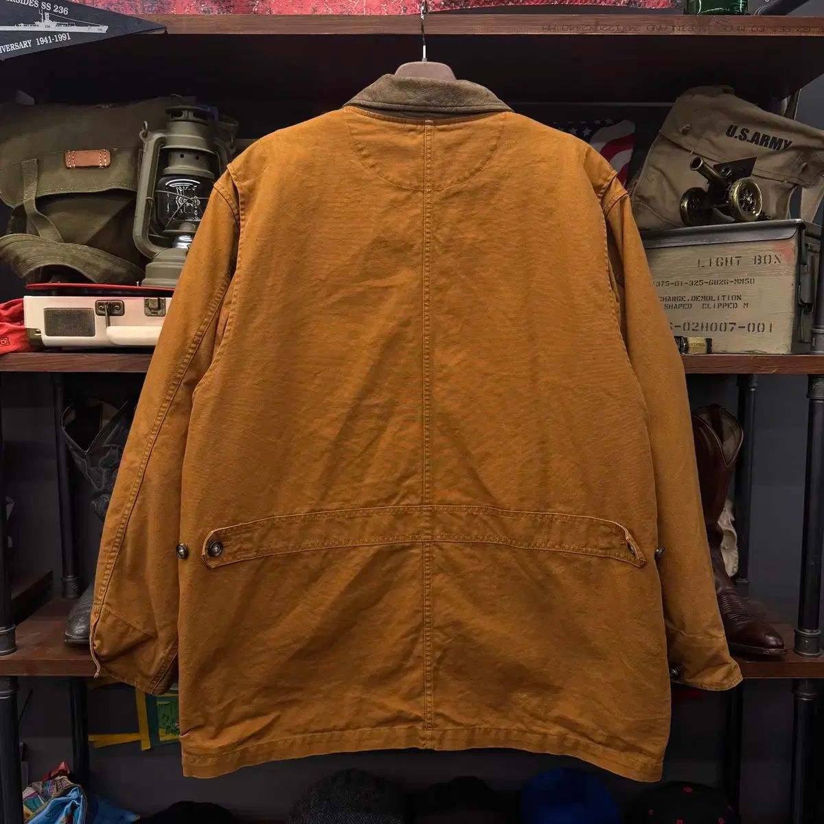 90s Lands End コーデュロイ KARA カラ キルティング ライニング ウォーク ハンティング チョア コート