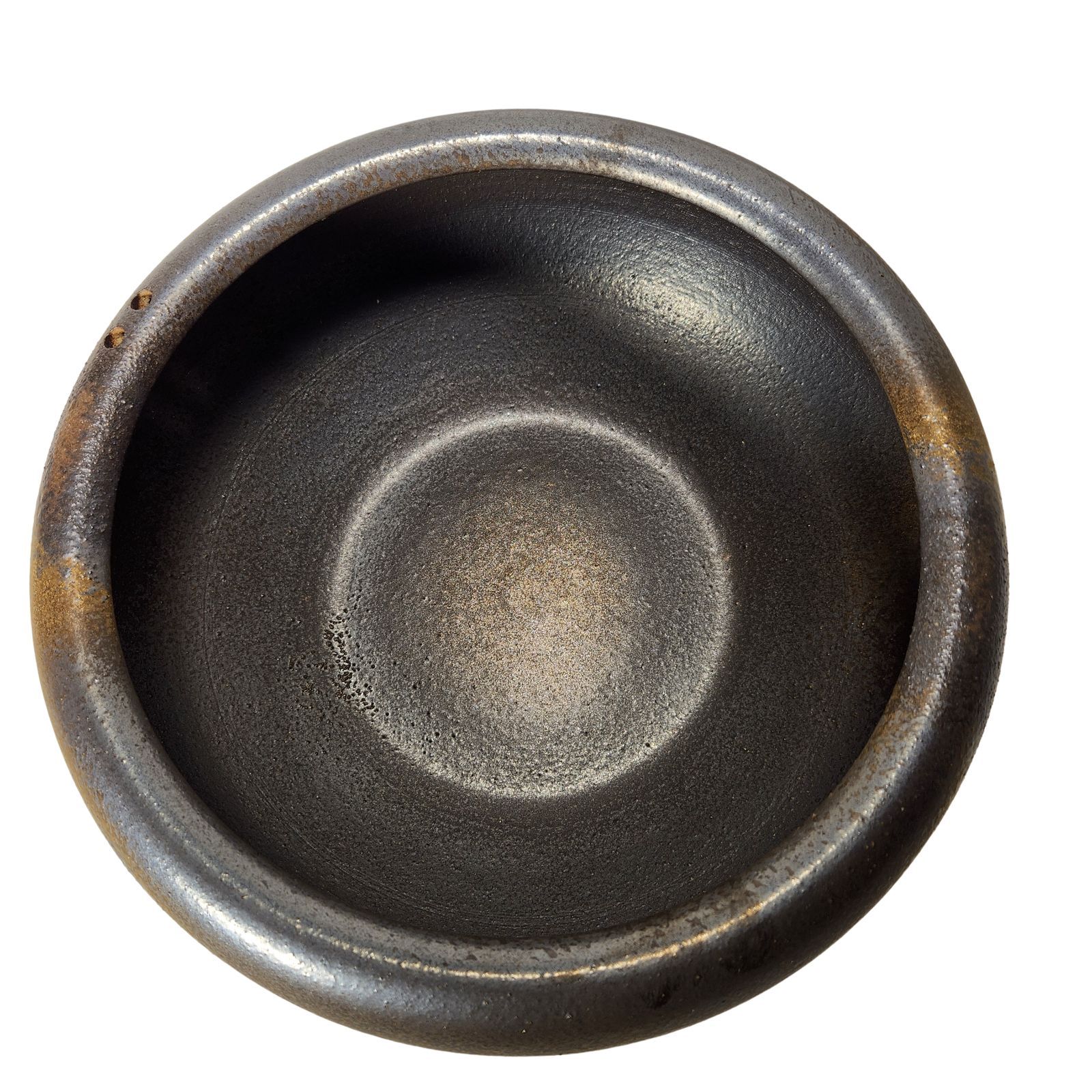 金彩浅型火鉢 11号 信楽焼き 陶器 火鉢 暖房 わら灰 木炭 灰 ひばち 囲炉裏 灰汁 B 025 08 スマホ連携 家庭用