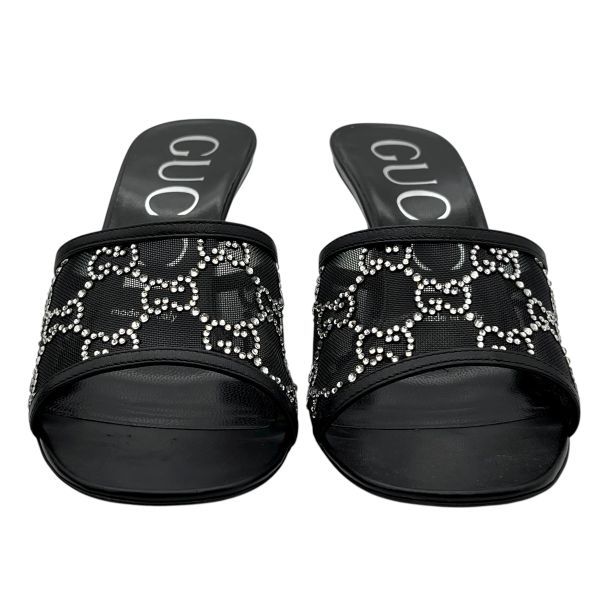 ○ グッチ GUCCI ミュール サンダル 靴 透け感 GGマーク ライン
