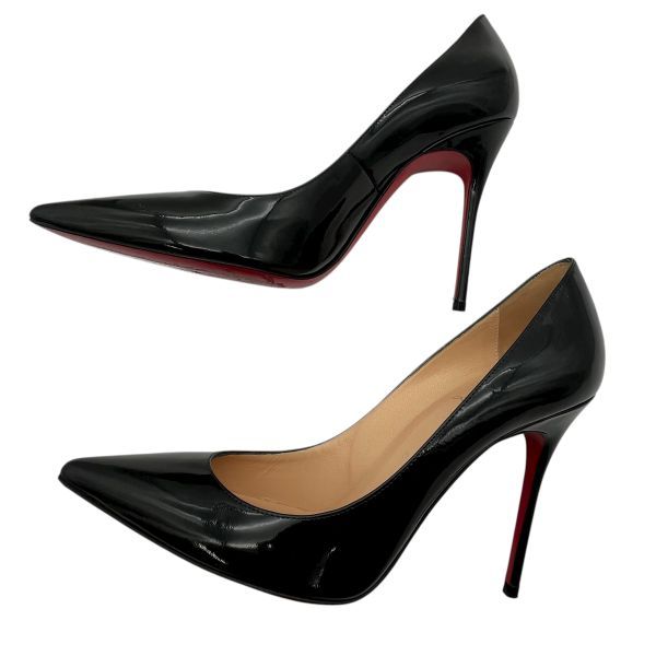  クリスチャンルブタン Christian Louboutin ハイヒール パンプス 靴 ピンヒール 黒 エナメル レザー 37 24 cm レディース S 5 X 183 ハイヒール パンプス パンプス