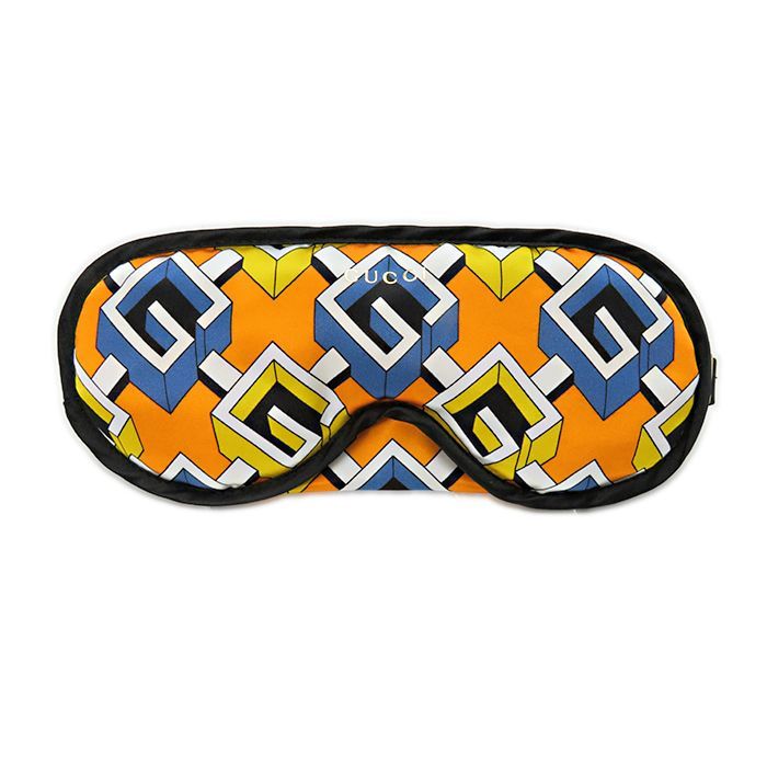 グッチ アイマスク ジオメトリックG 黄 シルク 662423 ポーチ付き トラベル 旅行好き 旅女 旅男 快眠 GUCCI 質屋 丸高 甲子園店 人気 ハイブランド 25k285-1