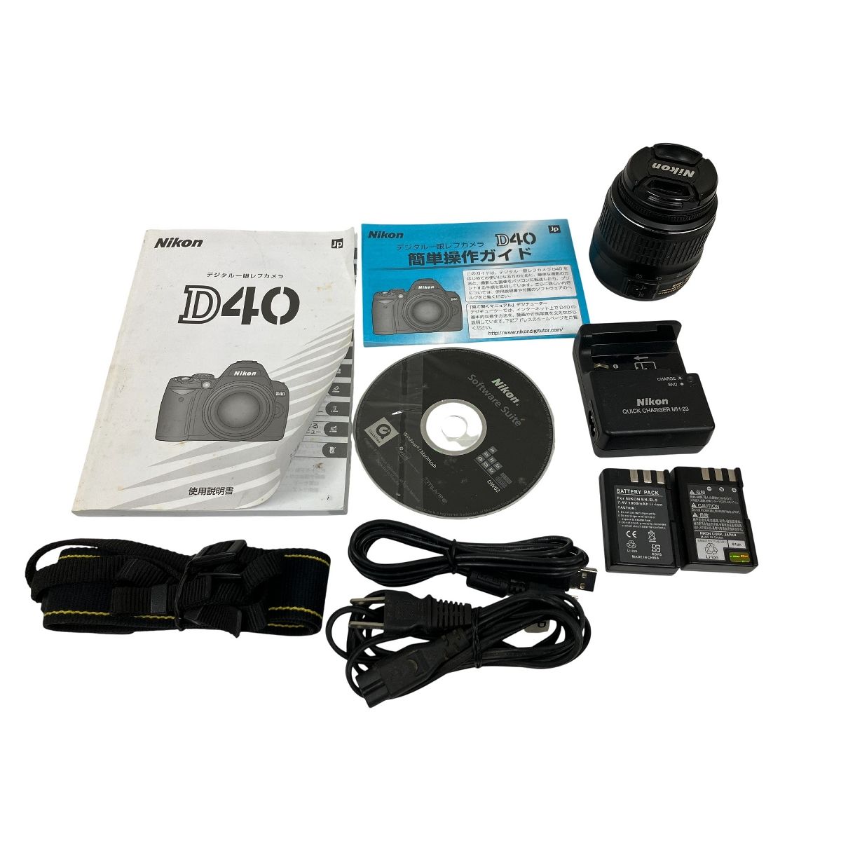 Nikon D40 AF-S DX Zoom-NIKKOR ED 18-55mm 1 3.5-5.6GII デジタル一眼レフカメラ ボディ ズームレンズ セット ニコン O10582374