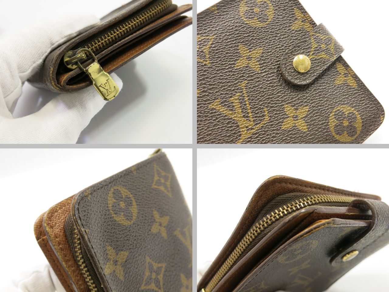 ルイ ヴィトン コンパクトジップ 折り財布 財布 モノグラム コンパクト