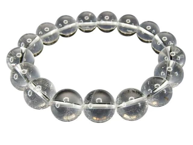 AA天然水晶クリスタル約12mmブレスレット天然石数珠浄化開運 - メルカリ