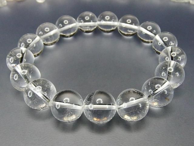 AA天然水晶クリスタル約12mmブレスレット天然石数珠浄化開運 - メルカリ