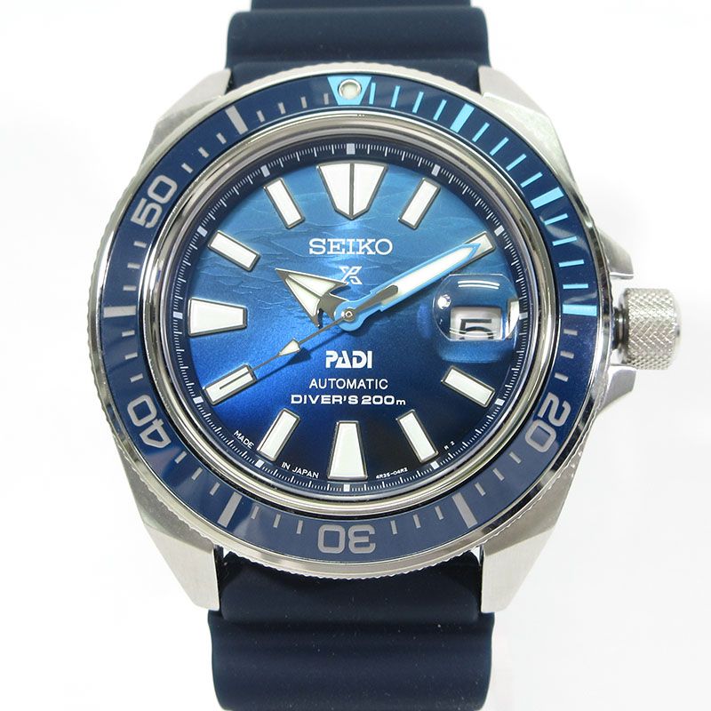 三重本店 SEIKO セイコー 腕時計 SBDX123 PROSPEX Diver Scuba PADI Special Edition アナログ表示 自動巻き 手巻付き ネイビー×シルバー 131