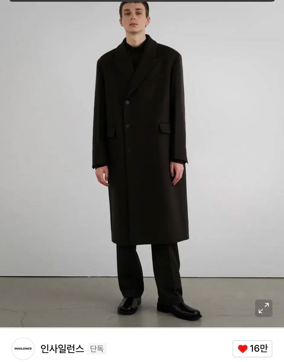 INSILENCE ダークブラウン ダブル コート