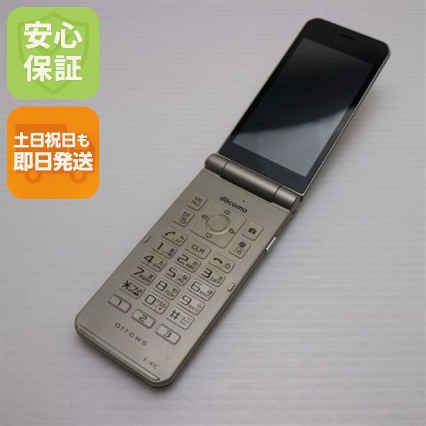 arrows ケータイ ベーシック F 41 C ゴールド スマホ 白ロム 04000