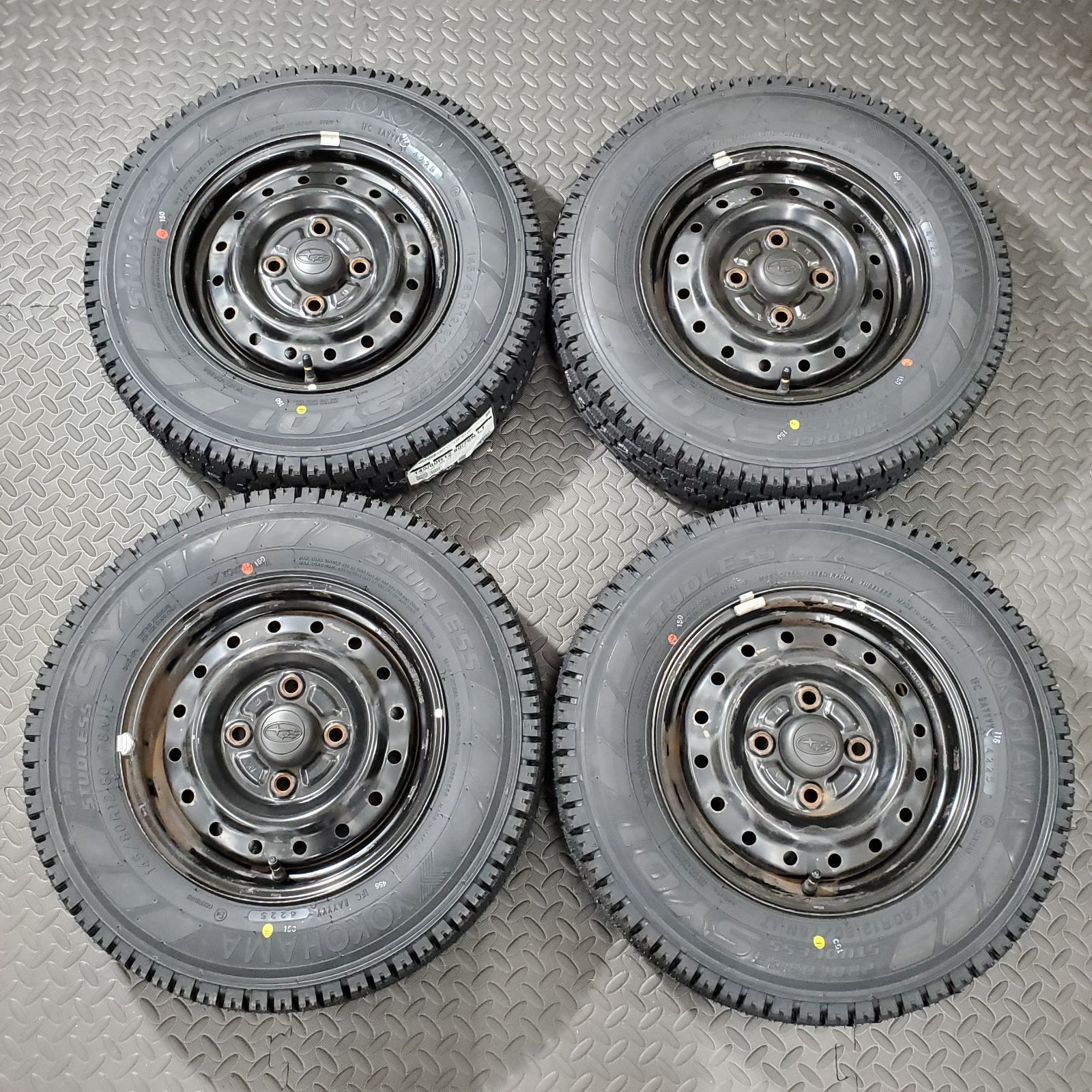 25年製 タイヤ 145 80 R 12 78 N LT ヨコハマ SY 01 スバル サンバー ダイハツOEM スタッドレスタイヤ 冬タイヤ 1174