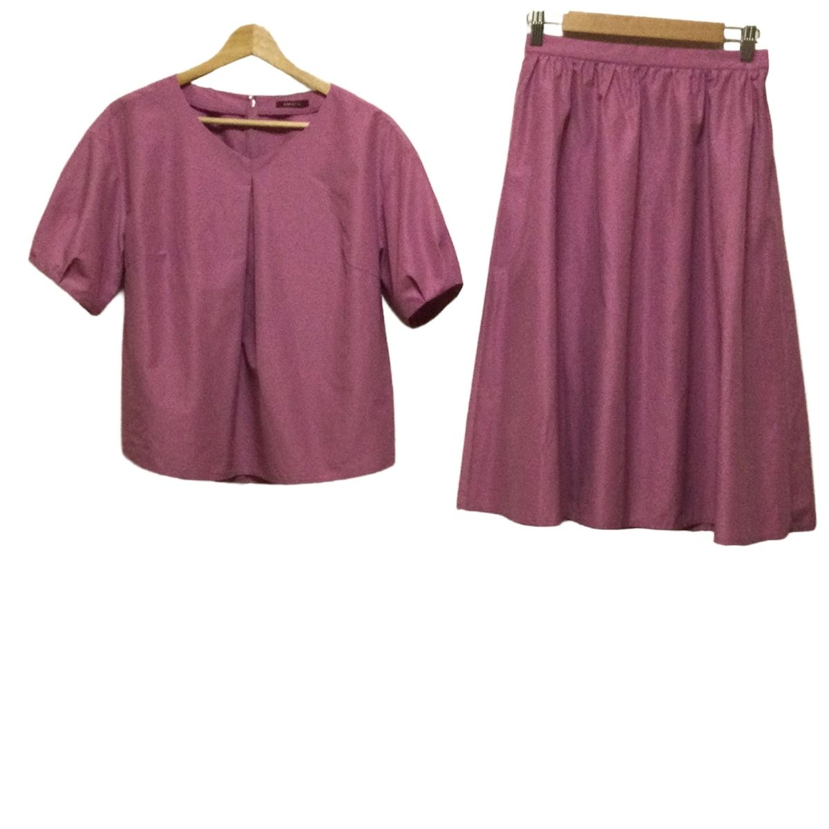 AMACA アマカ スカートセットアップ レディース - ピンク