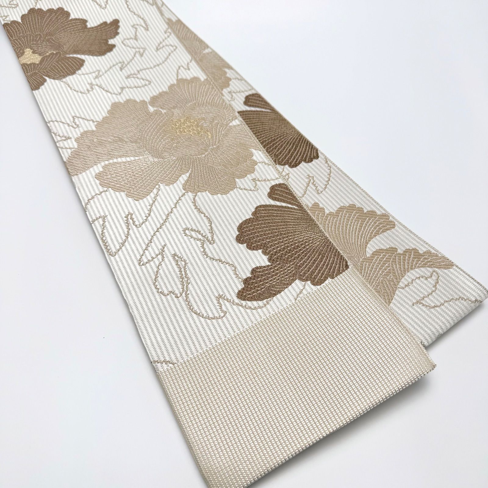 半幅帯 博多織 リバーシブル 博多小袋帯 牡丹柄 0059 半幅帯 博多織