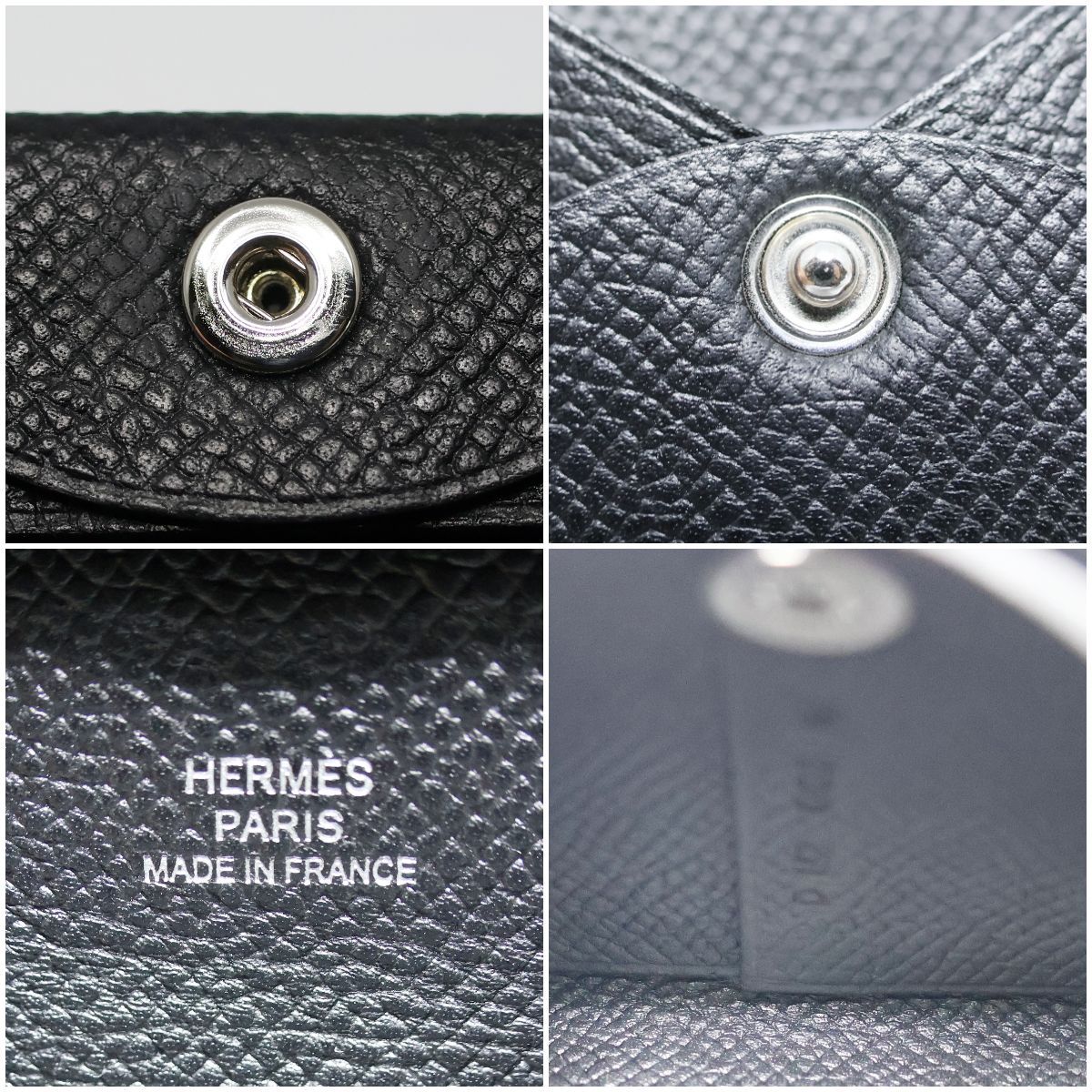 HERMES エルメス バスティア ノワール ブラック ヴォーエプソン D刻印