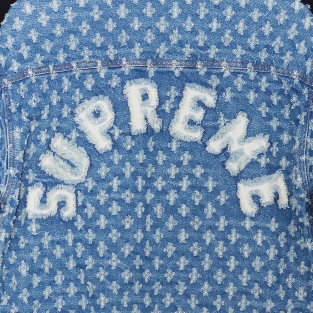 SUPREME Hole Punch Denim Trucker Jacket Sサイズ インディゴ - メルカリ