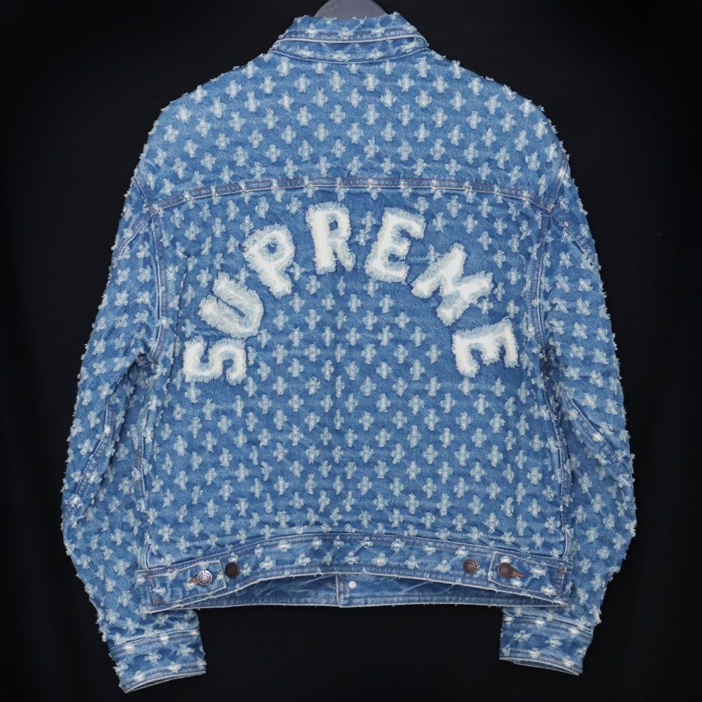 SUPREME Hole Punch Denim Trucker Jacket Sサイズ インディゴ - メルカリ
