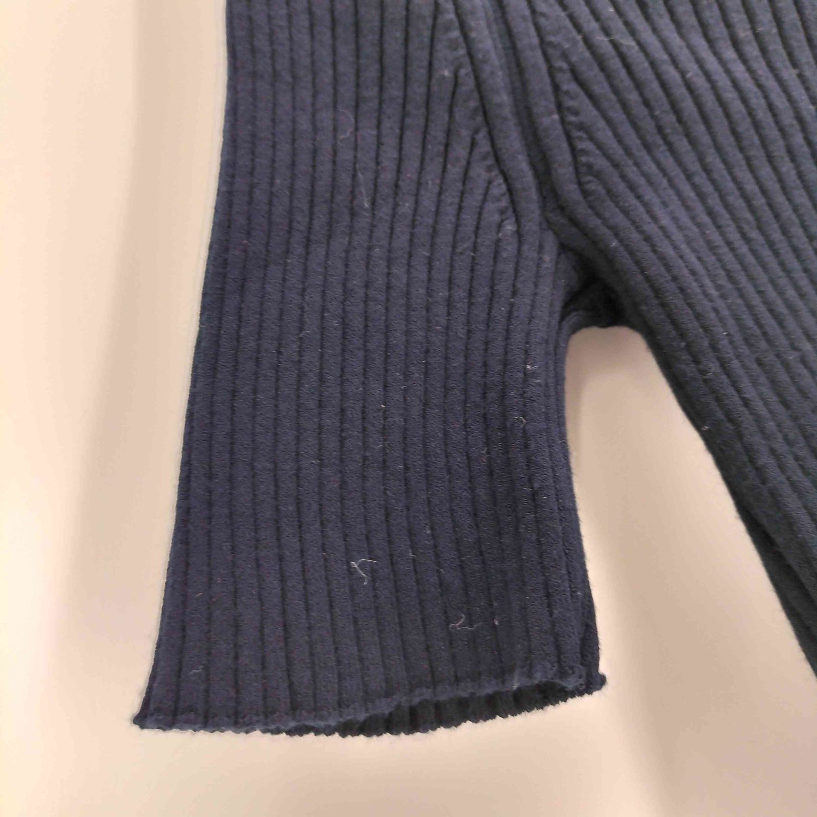  クレージュ courreges AC Rib Knit Cropped Polo レディース JPN XS 半袖 ポロシャツ