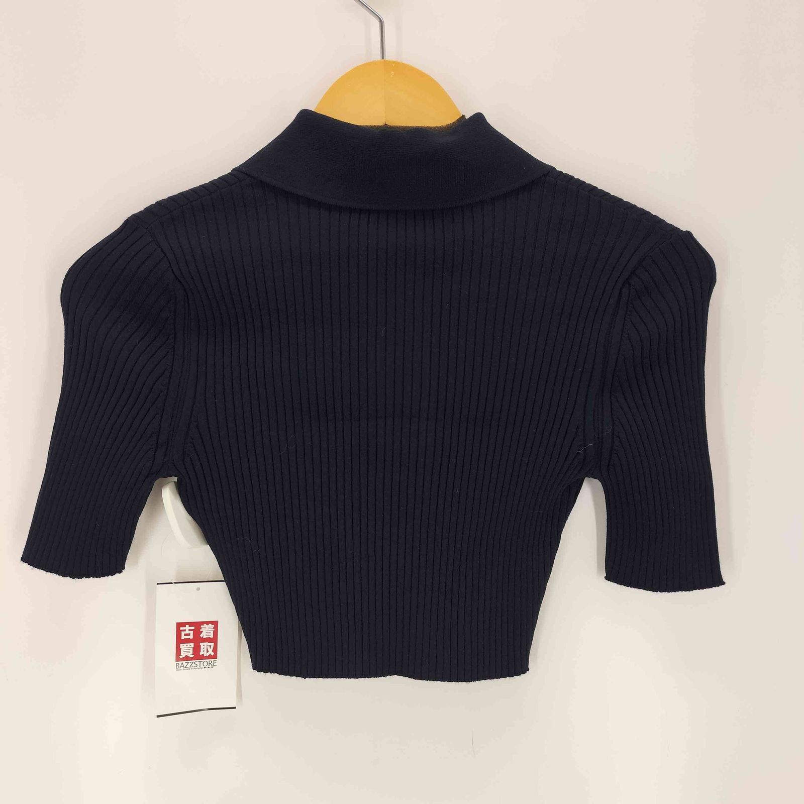 クレージュ courreges AC Rib Knit Cropped Polo レディース JPN XS