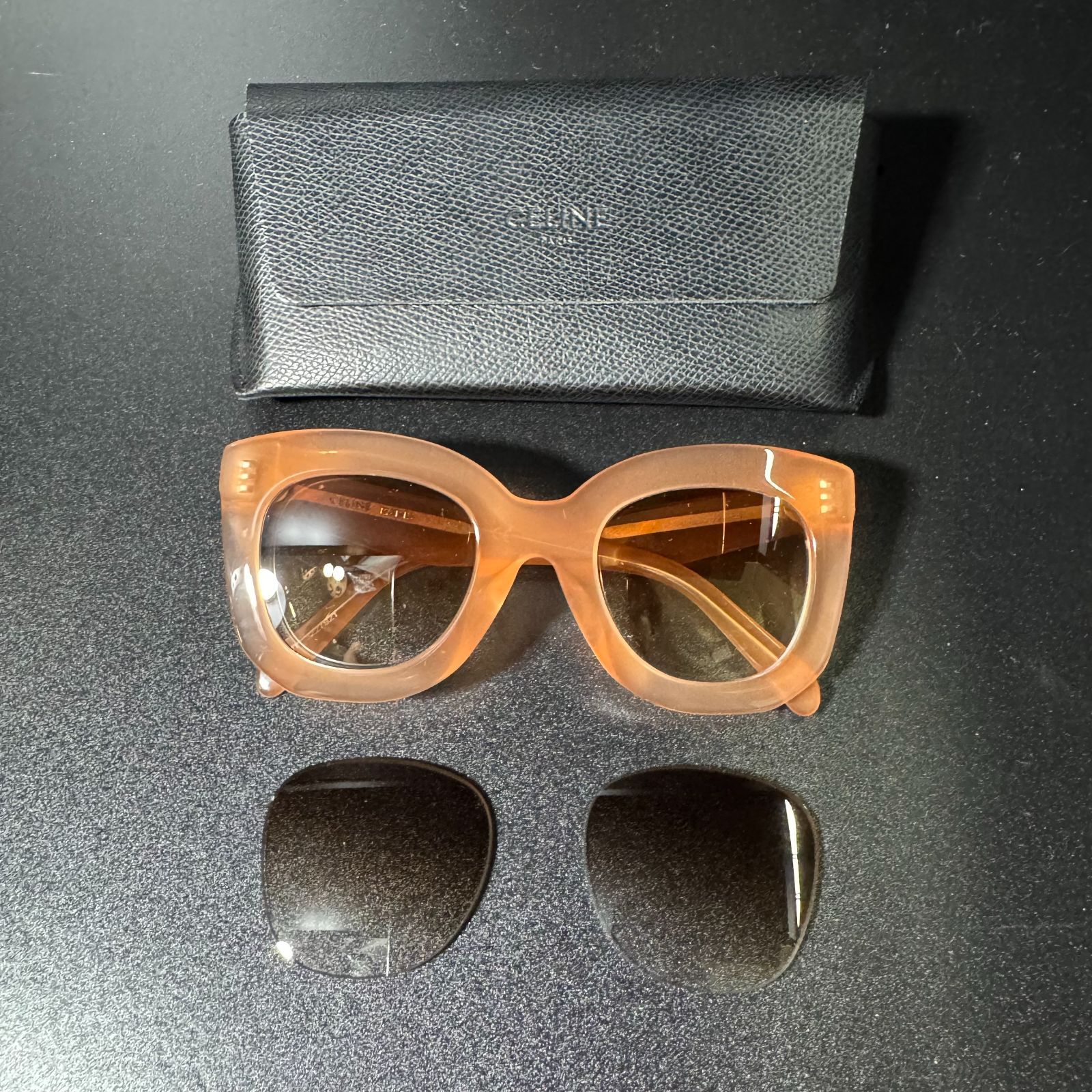  セリーヌ サングラス ピンク 度あり サングラス 小物