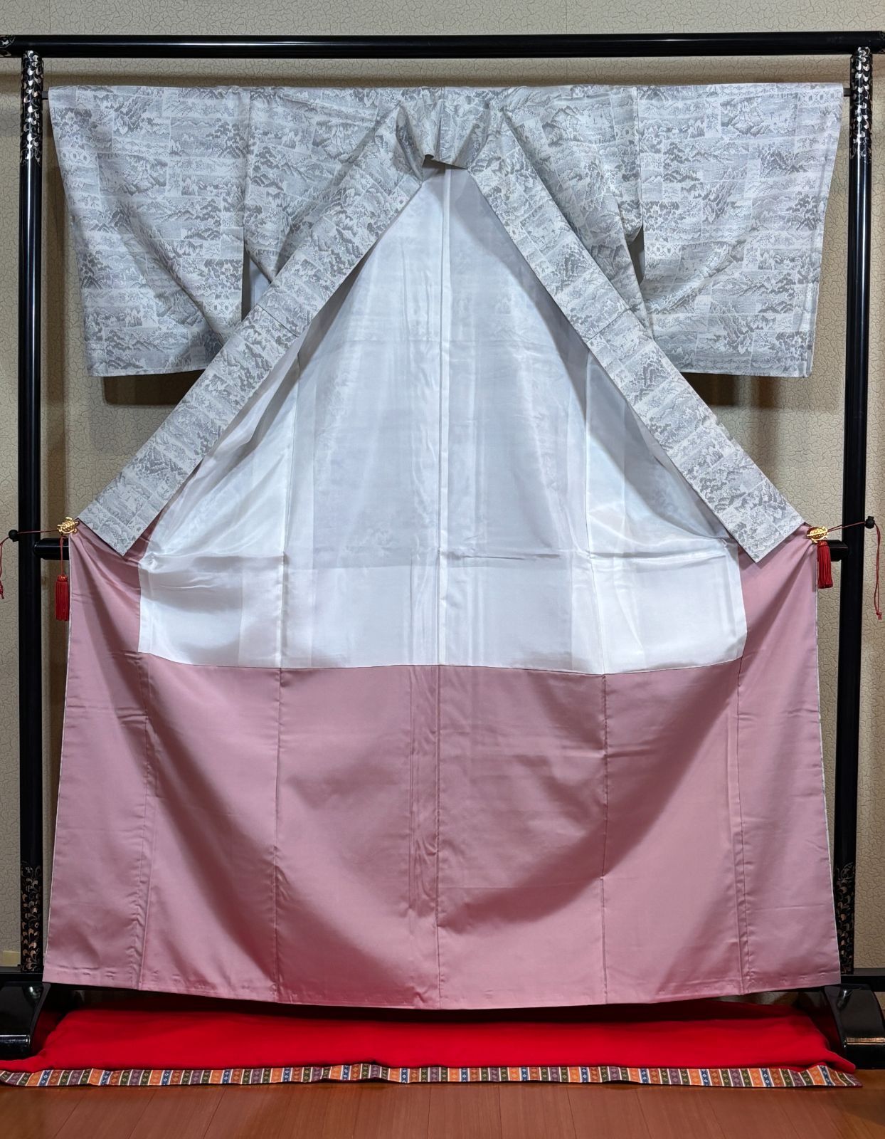 きもの蔵 本場白大島紬 横双 袷きもの 未着用