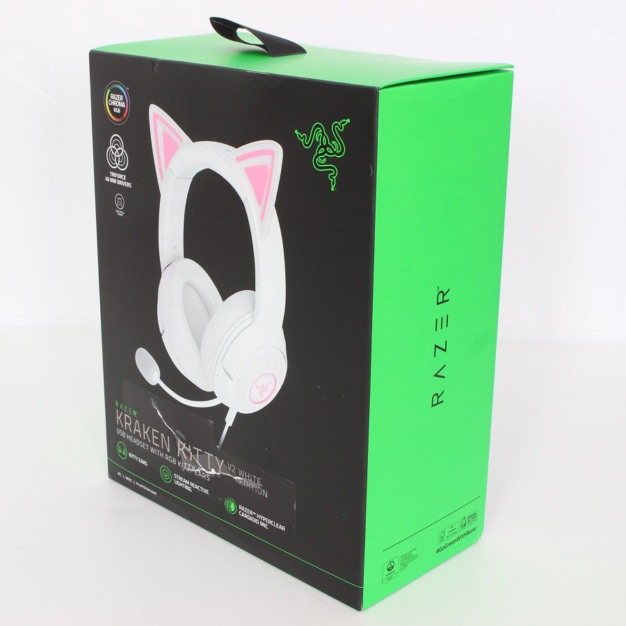  Razer Kraken Kitty V 2 RZ 04 R 3 M 1 ホワイト ネコミミゲーミングヘッドセット ヘッドホン レイザー 本体 ゲーミングヘッドホン ヘッドセット ヘッドホン