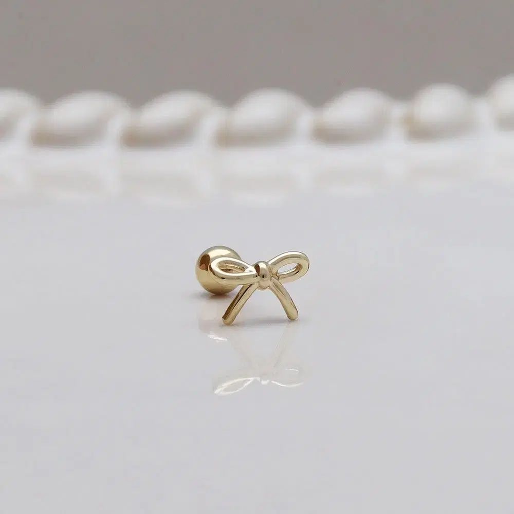 14 k 18 わ リボン ピアス ピアス アクセサリー