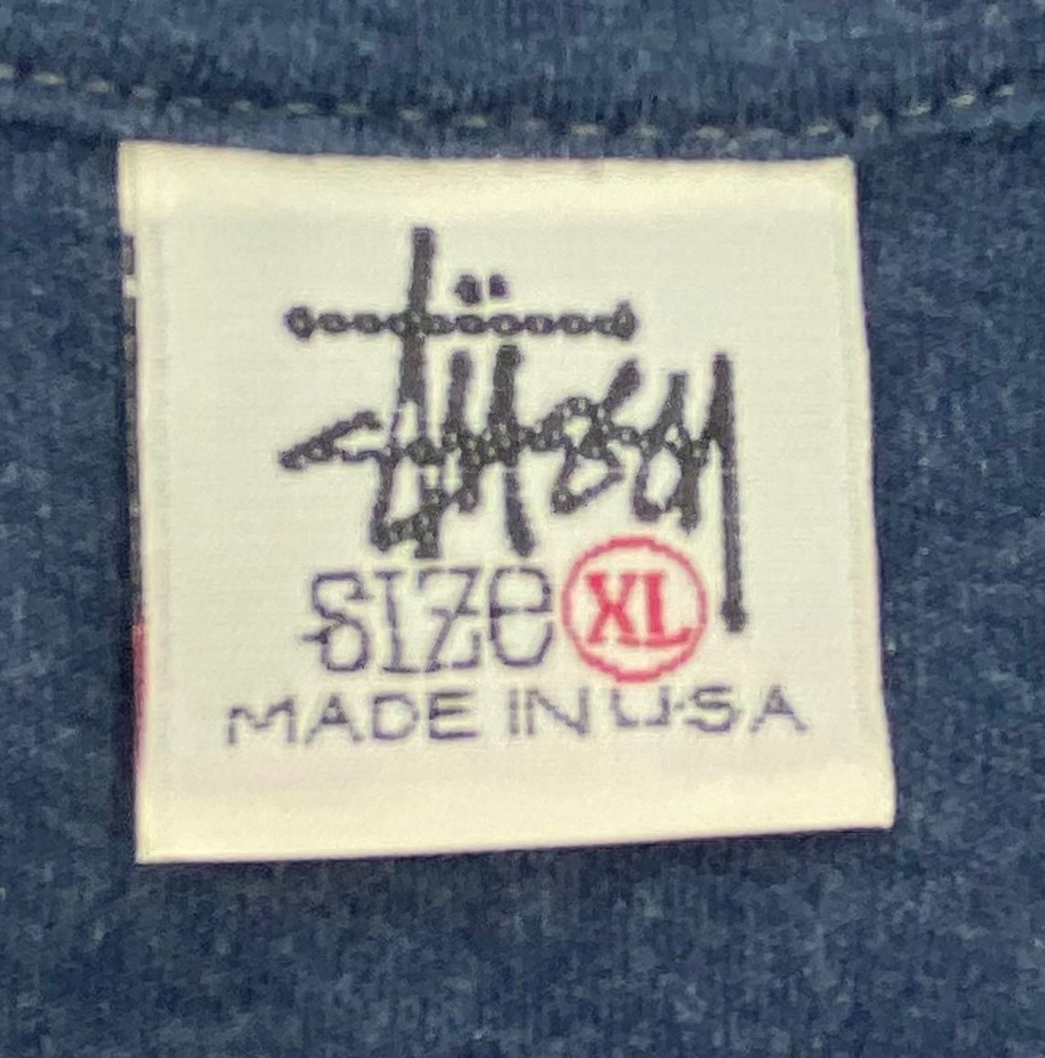 OLD STUSSY 90s 白タグ USA製 XL ネイビー シャドーマン Tシャツ