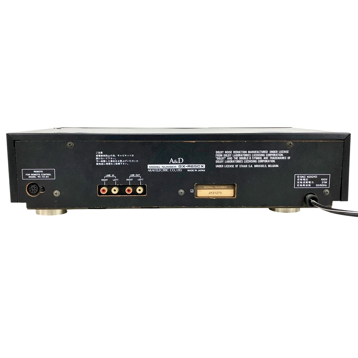 カセットデッキ Y10595082