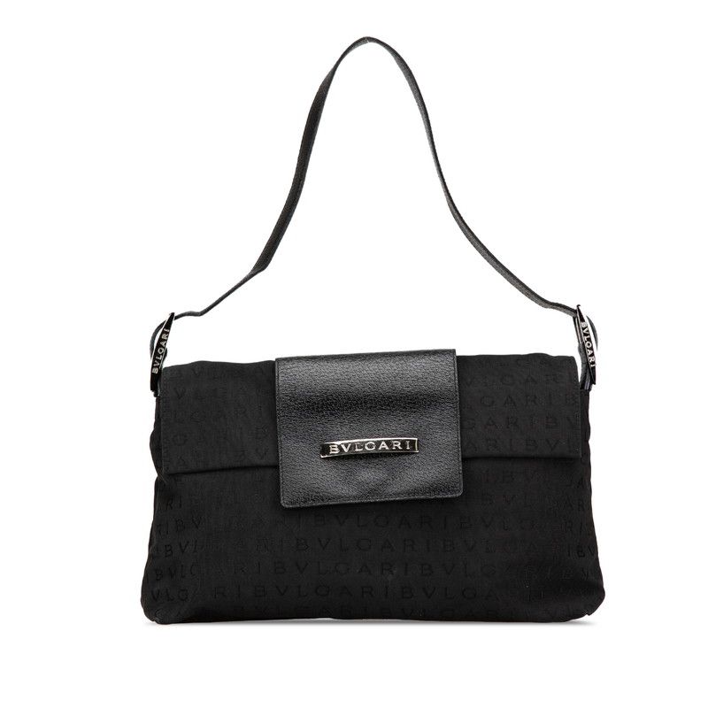 ✨BVLGARI BVLGARI/ブルガリ ロゴマニア キャンバス×レザー ベージュ 