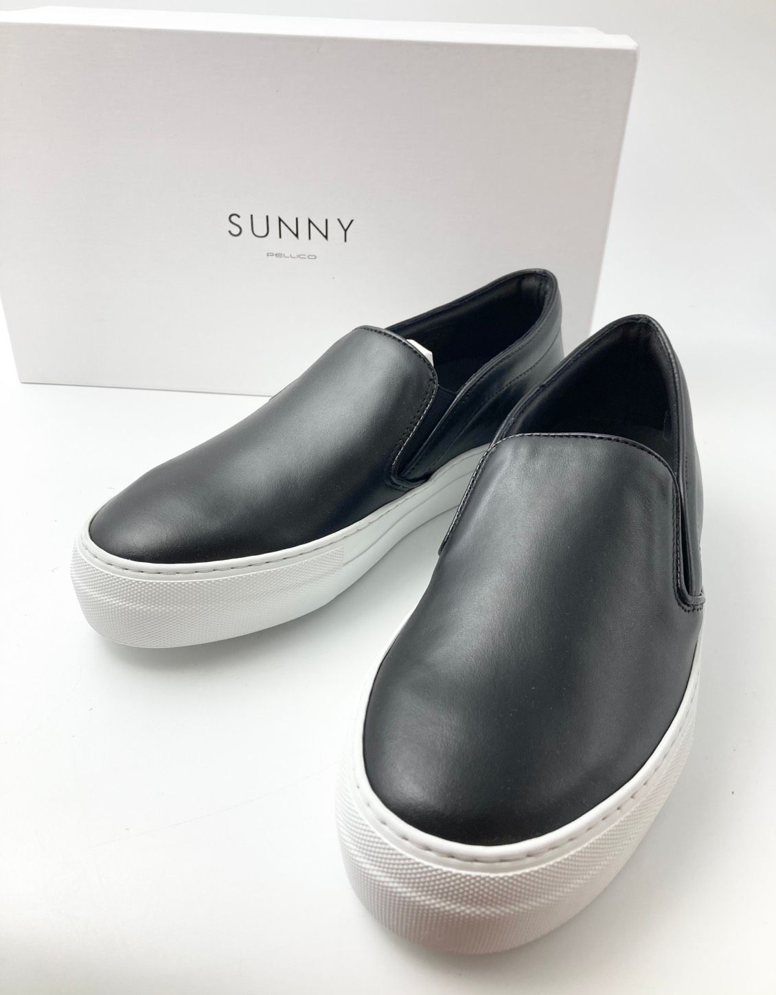 PELLICO SUNNY ペリーコサニー LOTUS GIOIA M 001 レザー スリッポン 40 NERO