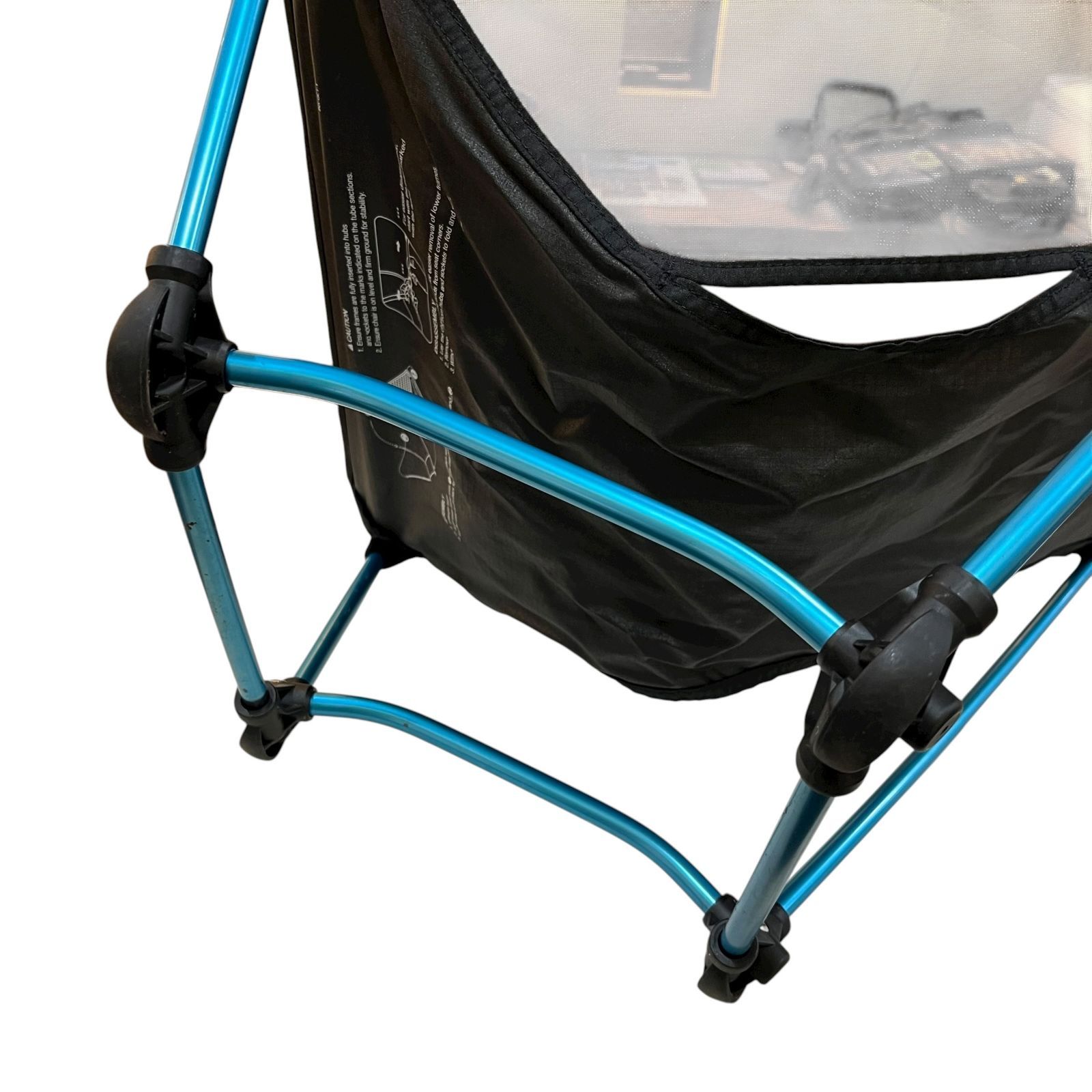 Helinox ヘリノックス グラウンドチェア ブラック×ブルー 収納袋付き コンパクトサイズ アウトドア ツーリング キャンプ