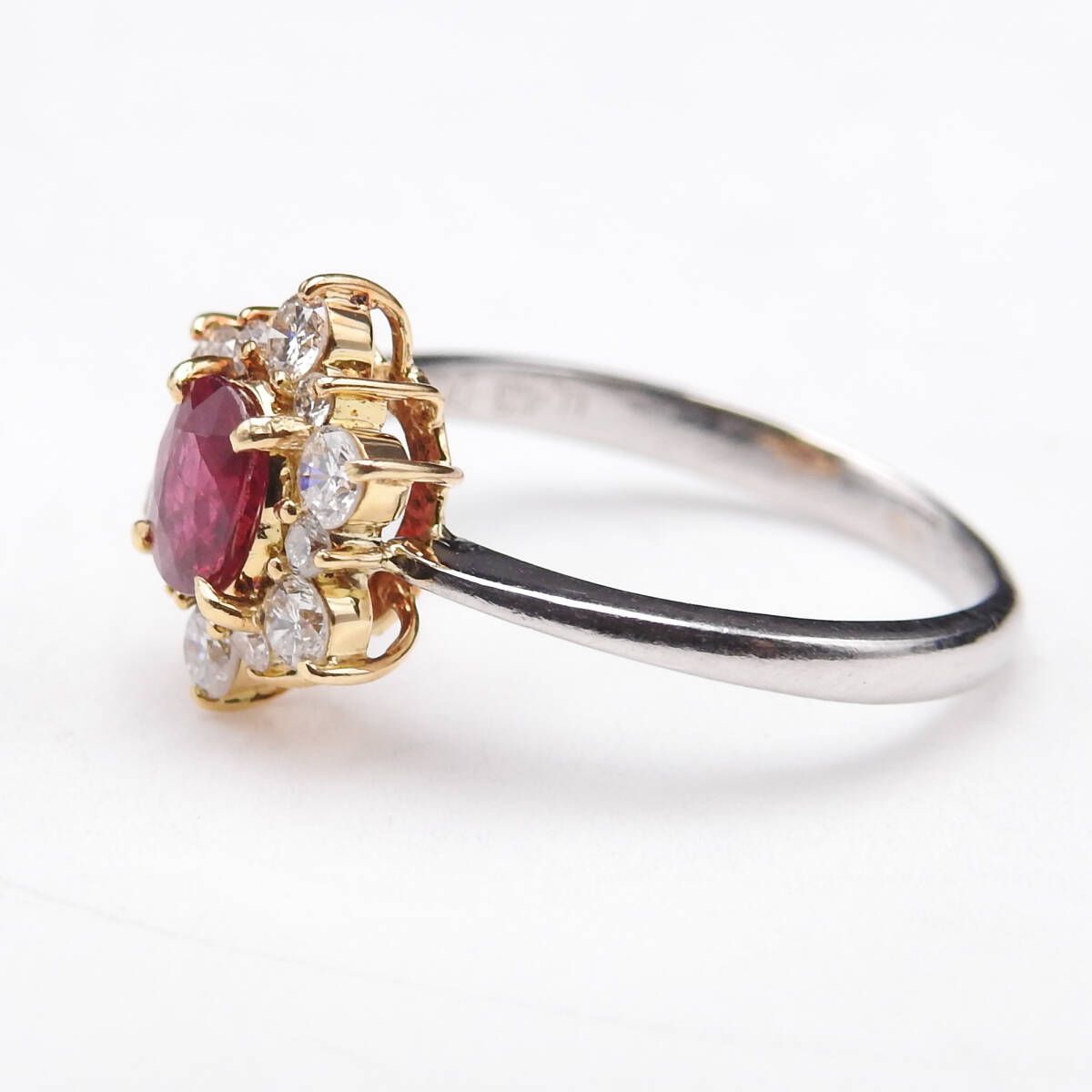 pt900 ルビー 0.43ct ダイヤ 0.10ct リング Pt900 プラチナ 