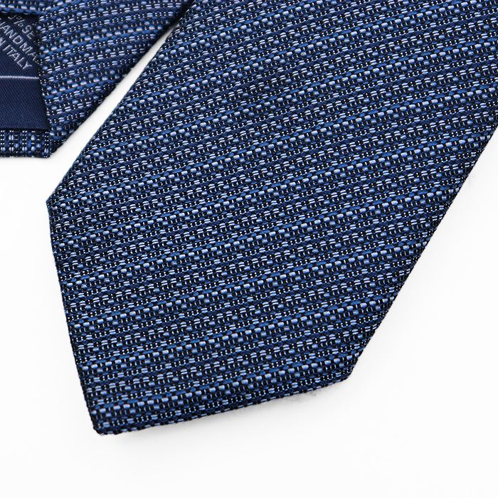 【美品】Brioni ブリオーニ ネクタイ レジメンタルタイ 小紋柄 ネイビー Brioni（ブリオーニ）小紋柄ネクタイ/プリント生地/ネイビー系/状態