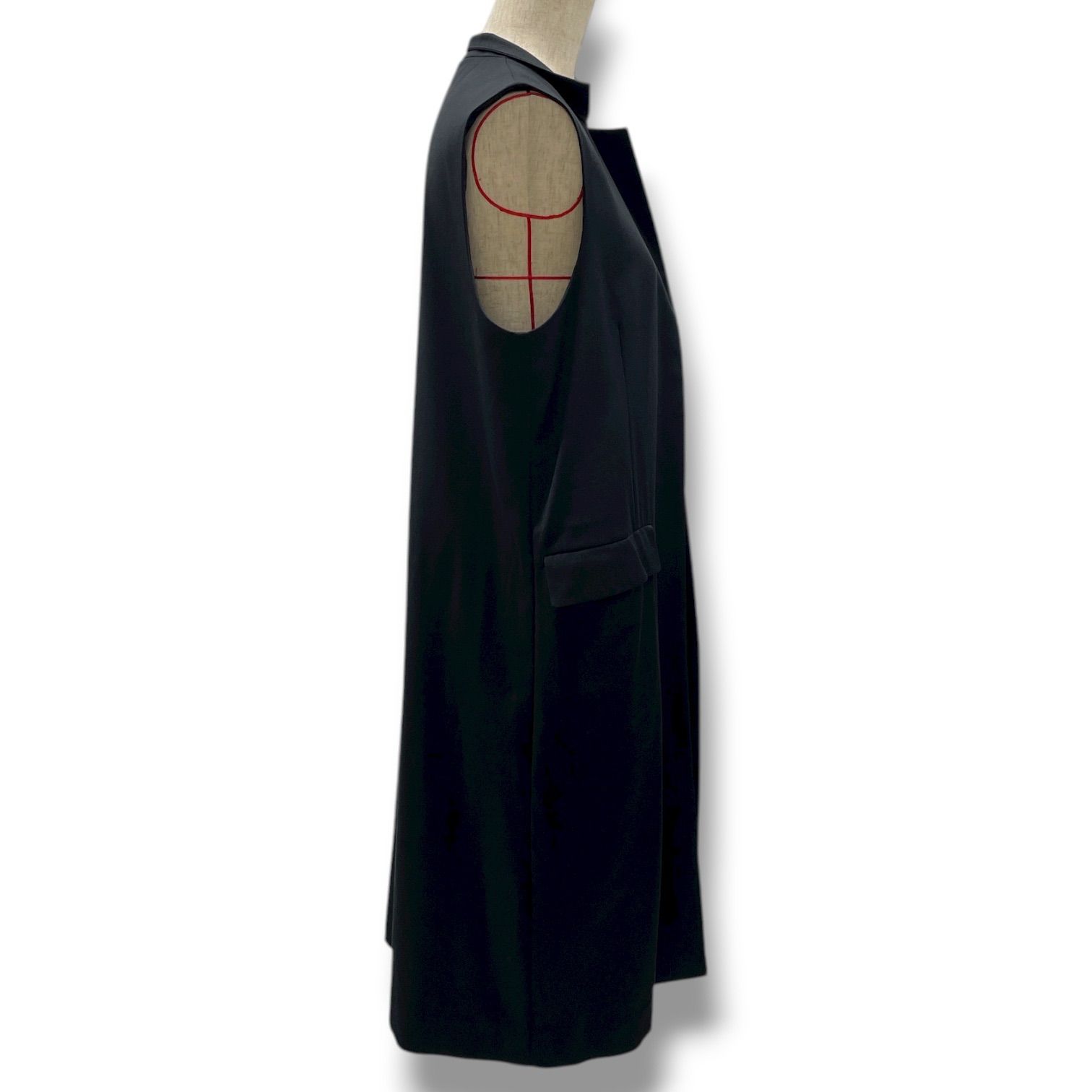 allureville ロングジレ ベスト allureville アルアバイル ロングジレ ベスト ジャケット 前開き