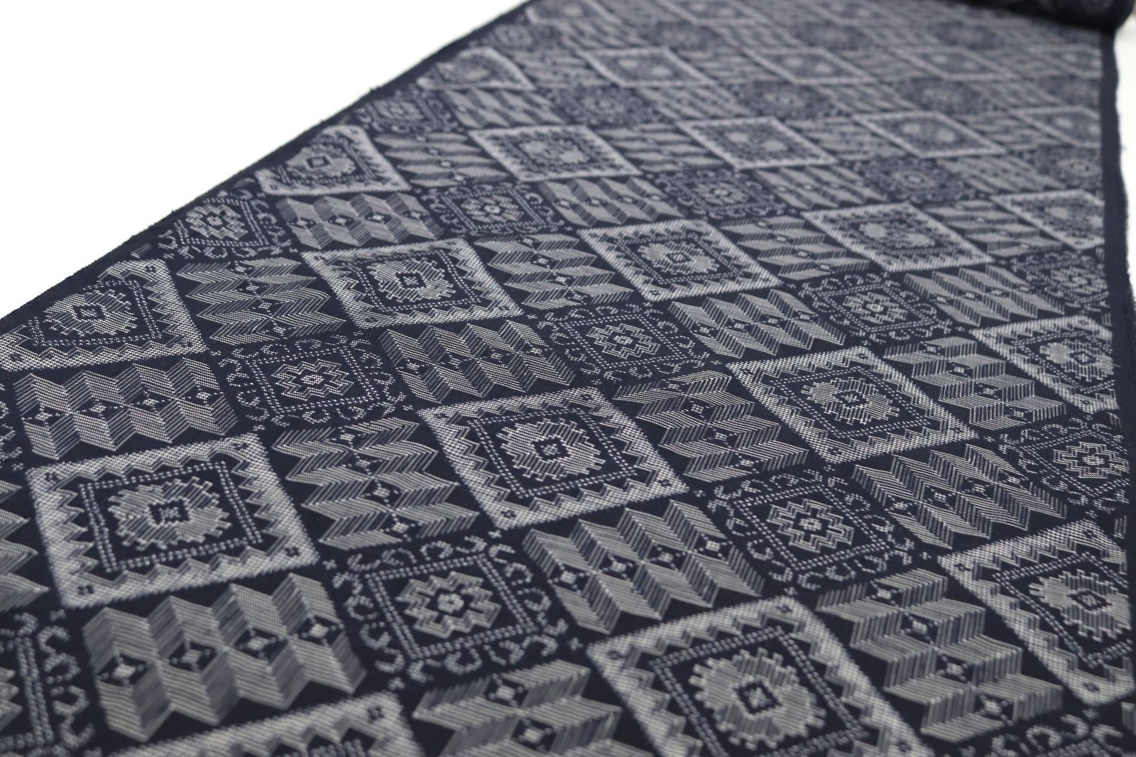  kta 2937 お仕立て付き 興紬工房 本場奄美大島 正藍染め 龍郷柄 レトロ おしゃれ 紬 着尺 １ヶ月半～２ヶ月で発送 紬 着物