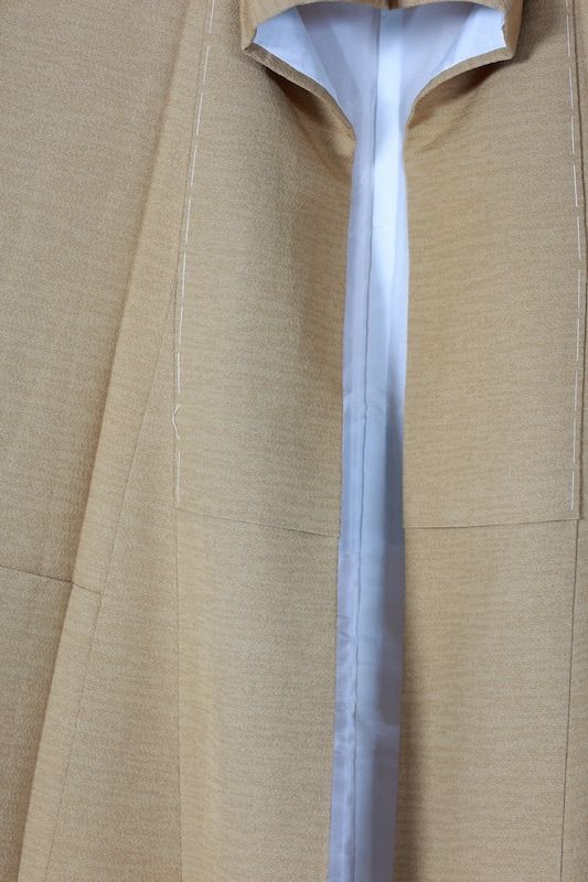 無地付け下げ 新品未使用品 カラシ グリーン ピンク たたき B1106