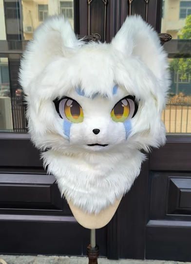 着ぐるみ ケモノ体 フルスーツ セット NO 61 白 グレー 虎 全頭ヘッド ファースーツ ぬいぐるみ コスプレ コスチューム