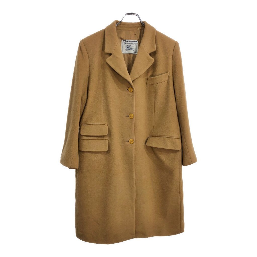 90年代 スペイン製 Burberrys バーバリーズ チェスターコート ライトブラウン レディース 46 古着 U 4850