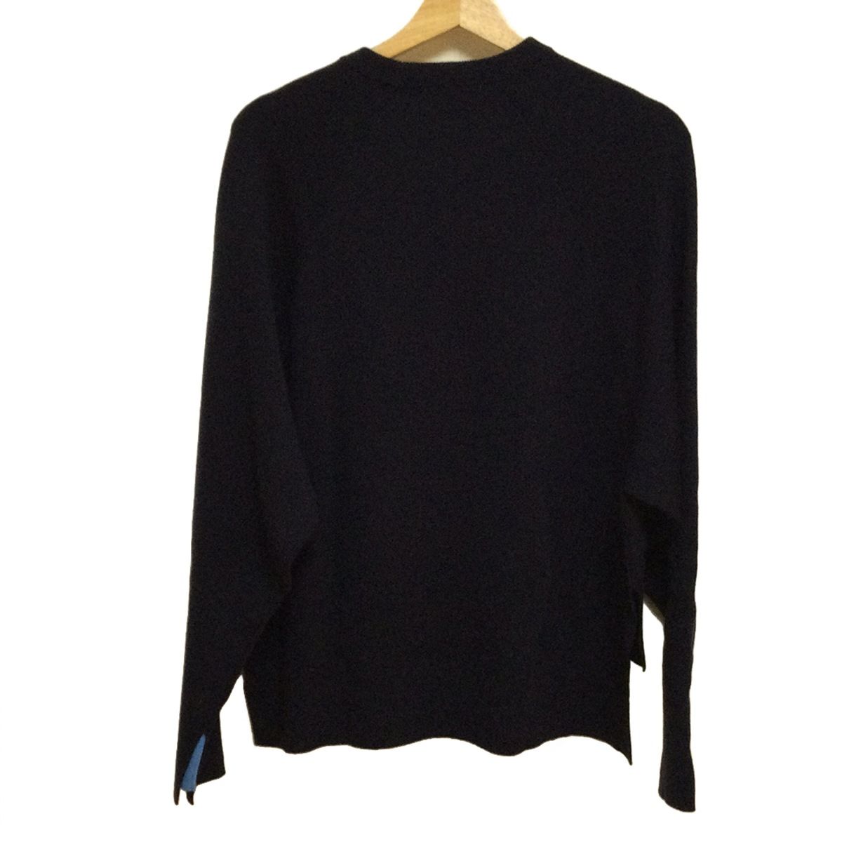 ENFOLD エンフォルド 長袖セーター サイズ38 M レディース - ダークネイビー×ブルー クルーネック