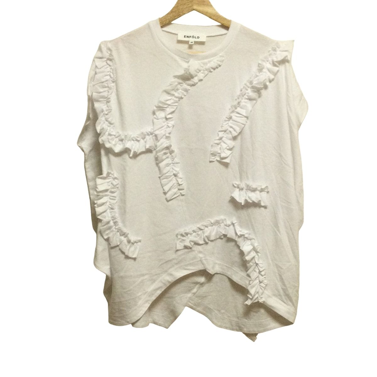 ENFOLD(エンフォルド) 半袖カットソー サイズ38 M レディース - 白