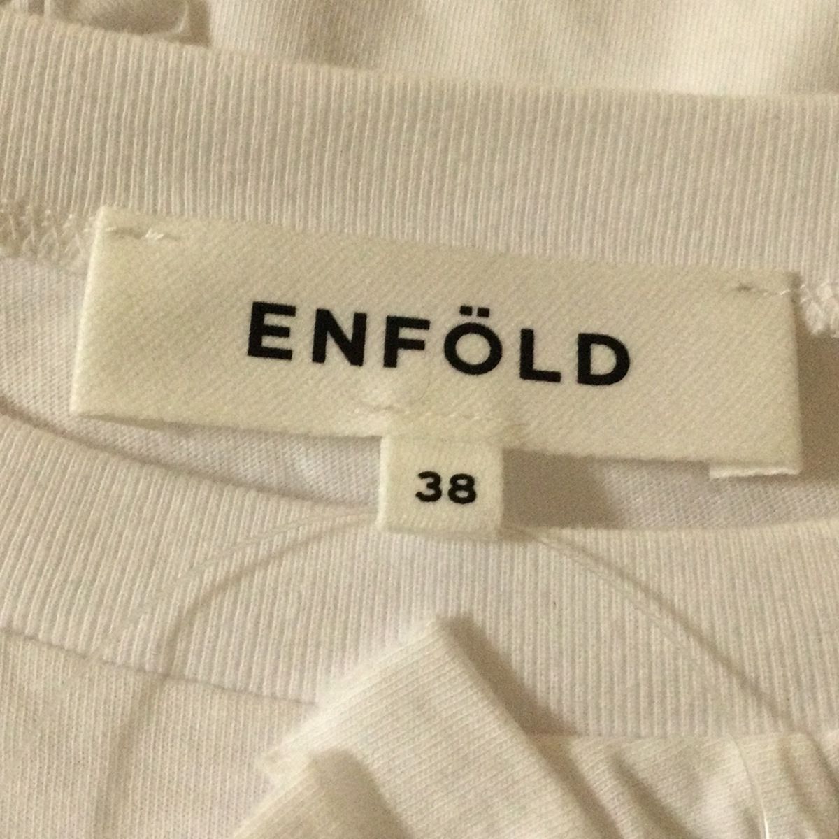 新品　エンフォルド 半袖 ギャザー入りシャツ38 ENFOLD(エンフォルド) 半袖カットソー サイズ38 M レディース - 白